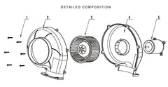 SEAFLO 4" Bilge Blower Fan 320 CFM 12V DC White Ventilation Boat Flange Mount