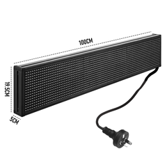 LED Scrolling Sign 40'' x 8'' Wi-Fi Connectivity 96 x 16 Pixels 7-Color Display
