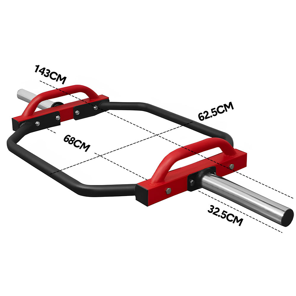 Heavy Duty Hex Trap Bar Olympic Deadlift Squat Bars Max 300kg Load Hexagonal Bar with 2 Spring Clasps and Handles for Home Gym Squat Shrug and Farmer Walk