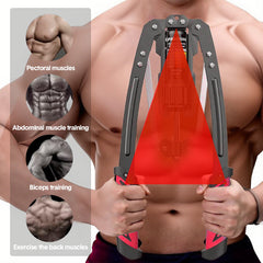 Twister Arm Exerciser Hydraulic Power Adjustable 10-200kg Heavy Duty Chest Expander Home Fitness Equipment for Biceps Abdomen and Shoulder Muscle Training