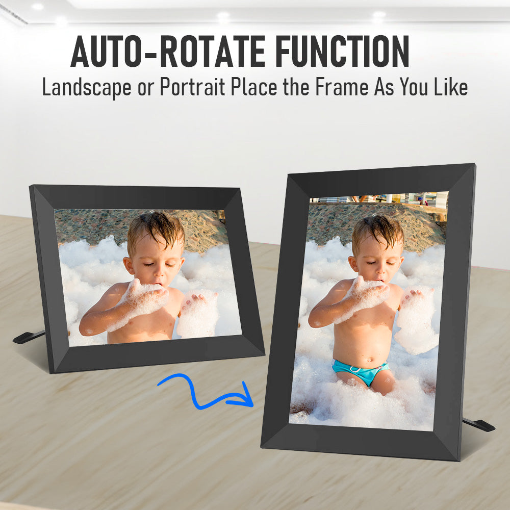 32GB Digital Picture Frame 10.1 Inch with 1280x800 Touch Screen Easy Setup Instantly Share Photos and Videos Unlimited Cloud Storage