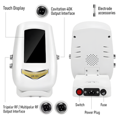3-IN-1 40KHZ Ultrasonic Cavitation Machine RF Radio Frequency Fat Burner Beauty Device Body Massager Body Slimming Machine for Face