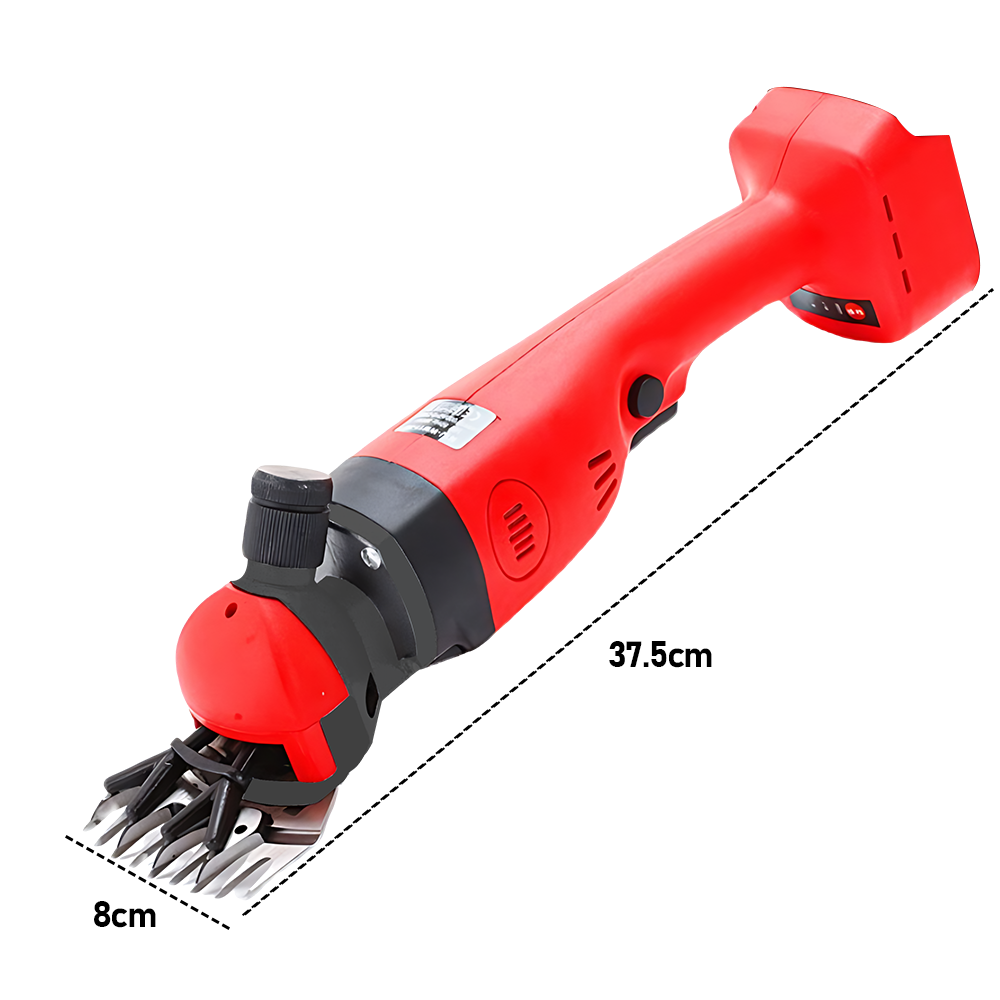 3500RPM Cordless Electric Sheep Shears with Extra 9 Straight Tooth Blades Wool Animal Clipper Kit for Shearing Sheep Goats Cattle --Skin Only