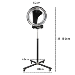 Alston Free Standing Hair Dryer Accelerator Colour 360 Rotating Halo Rolling Salon Equipment Height Adjustable Temperature and Timer Contror Hairdryer