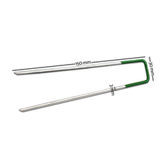 Prime Turf Artificial Grass 200pcs Synthetic Pins Fake Lawn Turf Weed Mat Pegs Joining Tape