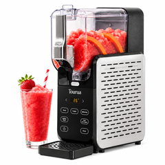 Tourua 2.8L Slushie Machine Frozen Drink Maker with 5 Preset Modes No Ice Needed Soft Ice Cream Milkshake Frappe Spiked Slushi Rinse Function 220W