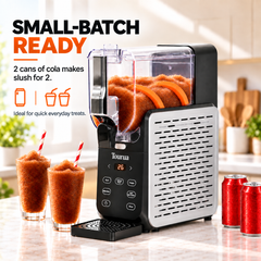 Tourua 2.8L Slushie Machine Frozen Drink Maker with 5 Preset Modes No Ice Needed Soft Ice Cream Milkshake Frappe Spiked Slushi Rinse Function 220W