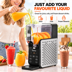 Tourua 2.8L Slushie Machine Frozen Drink Maker with 5 Preset Modes No Ice Needed Soft Ice Cream Milkshake Frappe Spiked Slushi Rinse Function 220W