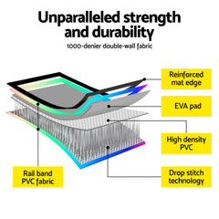 Everfit 4M Air Track Gymnastics Tumbling Exercise Mat Inflatable Mats 20CM Thick + Pump