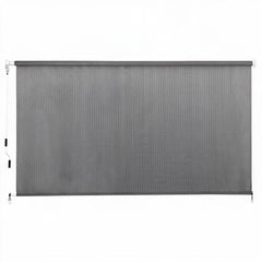 Instahut 3X2.5M HDPE Straight Drop Awning Outdoor Roller Blind Shade Screen Grey