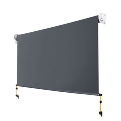 Instahut 1.5X2.5M Outdoor Blinds Awning Roll Down Canopy Retractable Outdoor Blinds Window Shade Grey