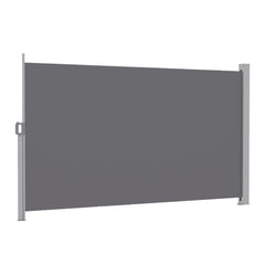 Instahut 1.8X4M Side Awning Retractable Privacy Screen Outdoor Sun Shade Grey