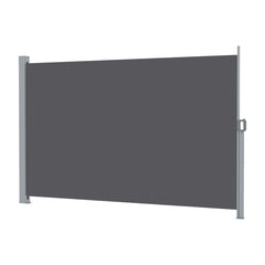 Instahut 2X3.5M Side Awning Retractable Privacy Screen Outdoor Sun Shade Grey