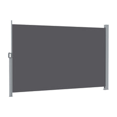 Instahut 2X3.5M Side Awning Retractable Privacy Screen Outdoor Sun Shade Grey