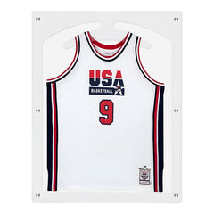Acrylic Sports Jersey Frame Wall Mounted 3D Design Shirt Display Case with UV Protection and Built-in Hanger Transparent Memorabilia Storage Case 75×95×4cm