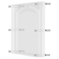 Acrylic Sports Jersey Frame Wall Mounted 3D Design Shirt Display Case with UV Protection and Built-in Hanger Transparent Memorabilia Storage Case 75×95×4cm