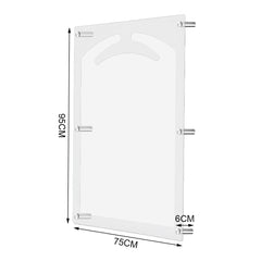 Acrylic Sports Jersey Frame Wall Mounted 3D Design Shirt Display Case with UV Protection and Built-in Hanger Transparent Memorabilia Storage Case 75×95×4cm