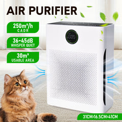 Air Purifier Pet Hair Collector for Large Room Pet Homes and Office with Smart Mode and Air Quality Display Includes 4-Layer Filters   Quiet Operation
