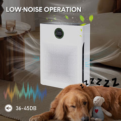 Air Purifier Pet Hair Collector for Large Room Pet Homes and Office with Smart Mode and Air Quality Display Includes 4-Layer Filters   Quiet Operation