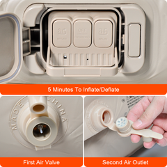 Air Sofa Bed Queen Size Inflatable Mattress Portable Double Pop-Up Airbed with Built-in 2600mAh Air Pump for Home Camping Easy Maintenance 186x155cm