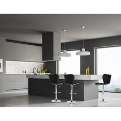 Artiss 4x Bar Stools Gas Lift Leather Seat Black
