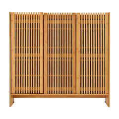 Artiss Shoe Cabinet Versatile Door 24 Pairs Shoe Storage Cupboard Bamboo