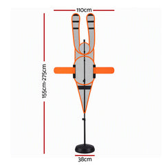 Basketball Defender Dummy 155-275cm Adjustable Shooting Passing Training Mannequin Black Orange