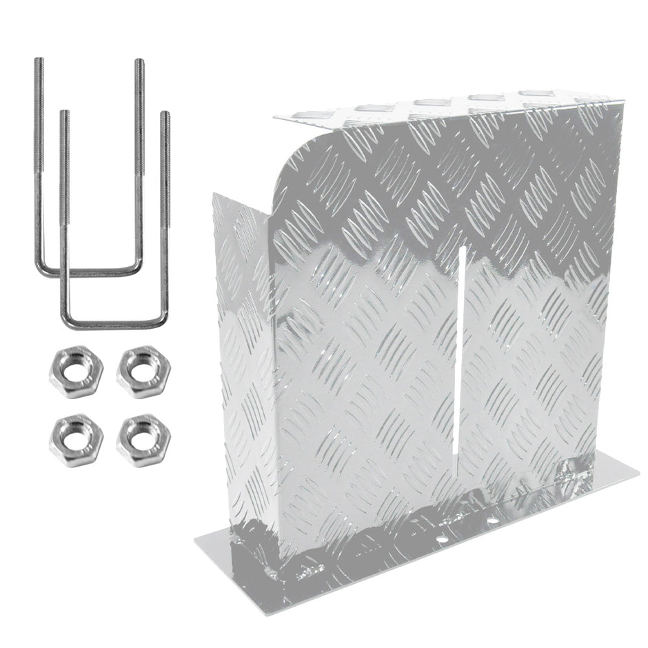Alpen Outdoor Base Mount 2mm Thickness Aluminium Diesel Heater Fuel Tank Cover Left For 10L 15L Fuel Tank Silver