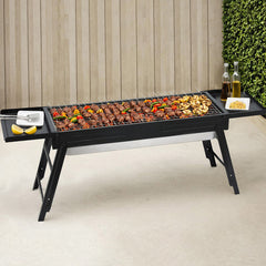 Grillz Charcoal BBQ Grill Smoker Portable Barbecue Outdoor Foldable Camping