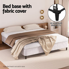 Artiss Bed Frame King Size Metal Grey MASON