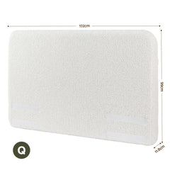 Artiss Queen Headboard for Bed Frame Boucle Fabric No-Assembly Vacuum Compressed Soft Backrest with Removable Washable Cover 172cm Wide