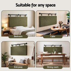 Artiss Wall Mounted Headboard King Single Corduroy Upholstered Hanging Bed Head