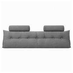 Artiss Headboard Pillow King Wedge Backrest Triangular with 2 Cushions Grey