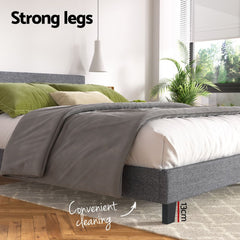 Artiss Bed Frame Double Size Grey NEO