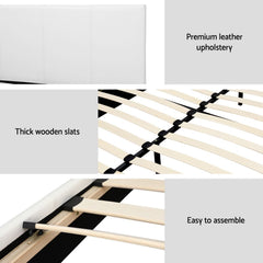 Artiss Bed Frame Double Size White NEO