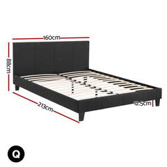 Artiss Bed Frame Queen Size Charcoal NEO