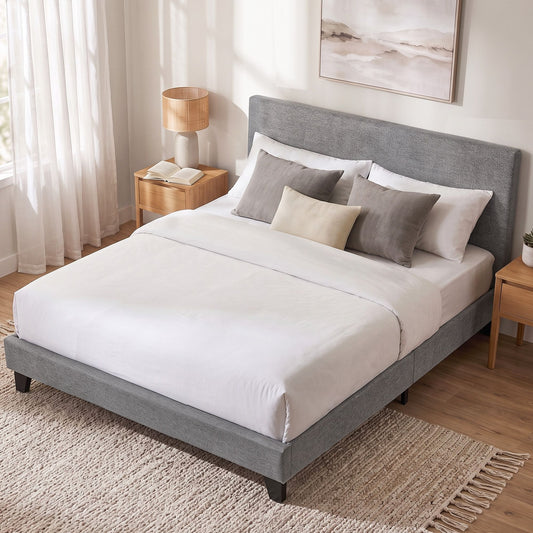 Artiss Bed Frame King Size Grey NEO