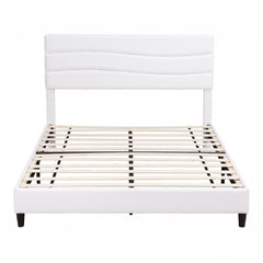 Artiss Double Bed Frame with Adjustable Headboard Platform Base Linen Fabric Charging Ports