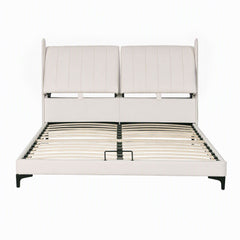 Artiss King Size Bed Frame with Adjustable Headboard, PU Leather