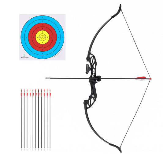 Everfit 55lbs Bow Arrow Set Recurve Takedown Archery Hunting for Beginner Red