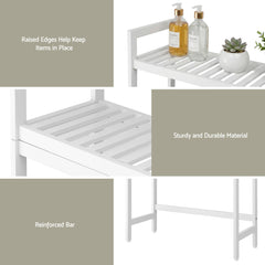 Artiss Over Toilet Storage Bathroom Rack Space Saving 3 Tier Organiser White