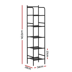 Artiss 5 Tier Floor Standing Corner Shower Caddy Bathroom Organizer Black