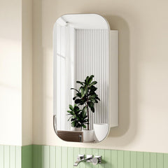 Cefito Bathroom Mirror Cabinet Medicine Shaving Arch Wall Hung 450x900mm White
