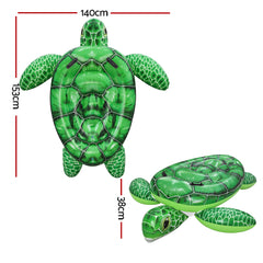 Bestway Float Turtle Rider Inflatable Ride On Floating Pool Lounger 153x140CM