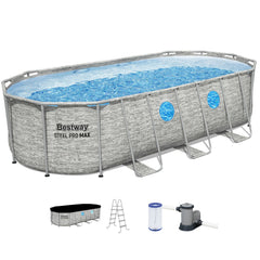 Bestway Swimming Pool 549x274x122cm Steel Frame Above Ground Pools Filter Pump Ladder 13430L