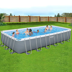 Bestway Swimming Pool 732x366x132cm Steel Frame Above Ground Pools Ladder 30045L