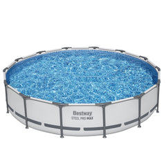 Bestway 427CM Swimming Pools Steel Above Ground Round Backyard Pool Set White