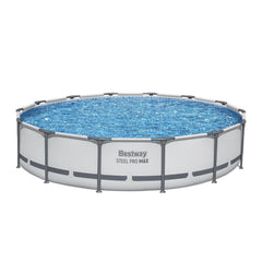Bestway 427CM Swimming Pools Steel Above Ground Round Backyard Pool Set White