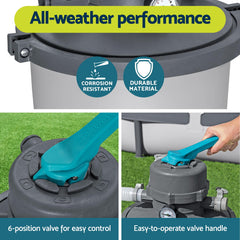 Bestway Pool Pump Sand Filter 800GPH 3028L/H Pools Flowclear Filters