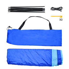 5x3m Beach Shade Canopy Lightweight UPF50+ Sun Shelter for Up to 6 People with Wind Rope Ground Nails and Carry Bag for Beach Camping Wind Assist Included